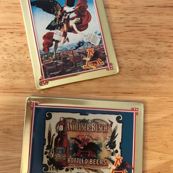 Vintage 1996 Anheuser-Busch Embossed Metal Collector Tin 10 Card Set Budweiser - Picture 8 of 11